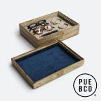 ジュエリートレイ  PUEBCO プエブコ 木製 ベロア 店舗 おしゃれ ヴィンテージ スタッキング STACKABLE JEWELRY TRAY