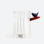 キャンドルホルダー ガラス 青い鳥 イタリア 手吹き ギフト  ICHENDORF MILANO イッケンドルフ ミラノ BLUE BIRDS candleholder