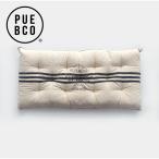 ショッピング座布団 座布団 座面クッション シートクッション 長椅子 ベンチ おしゃれ PUEBCO プエブコ フレンチネイビー 95x48 ナチュラル コットン