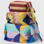 Yahoo! Yahoo!ショッピング(ヤフー ショッピング)トラベルポーチ BAGGU 3D ZIP 3点セット ジッパー付き 旅行用収納ポーチ バッグインバッグ バグゥ ポーチ3点セット キルト