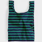 Yahoo! Yahoo!ショッピング(ヤフー ショッピング)エコバッグ BAGGU 正規品 BABY BAGGU レジ袋 ポーチ付き 小さめサイズ 折りたたみ ショッピングバッグ バグゥ ストライプ ネイビーxアロエグリーン