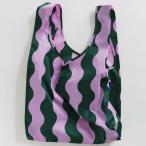 Yahoo! Yahoo!ショッピング(ヤフー ショッピング)エコバッグ BAGGU 正規品 STANDARD BAGGU レジ袋 ポーチ付き 折りたたみ ショッピングバッグ バグゥ ウェーブストライプ ピンクxグリーン