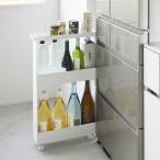 スリムワゴン tower タワー キャスター付きスリムワゴン 3段 隙間収納 隙間家具 15cm以下 キッチンワゴン 山崎実業 正規品 1804 ホワイト