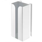 レジ袋・ティッシュボックスホルダー 正規品 TOWER タワー ポリ袋＆キッチンペーパーホルダー ポリ袋ストッカー 山崎実業 ホワイト