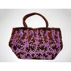 ショッピング均一セール バッグ　ベロア スパンコール　ブラウン (YDKG-tk)　10016758