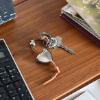 ジョージジェンセン キーリング レザーストラップ付き ハート Georg Jensen KEYRING HEART 送料無料