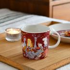 ショッピング材 アラビア ムーミン マグカップ 300ml フェスティブモーメント ARABIA MOOMIN 80周年 ワインレッド かわいい おしゃれ クリスマス ニューイヤー  送料無料