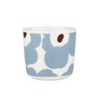 マリメッコ ウニッコ ラテマグ 単品 ホワイト×ブルーグレー marimekko UNIKKO