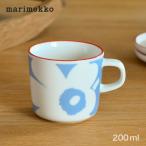 マリメッコ コーヒーカップ 200ml ユフラ ウニッコ ホワイト×ライトブルー×オレンジレッド marimekko Juhla Unikko おしゃれ かわいい 人気