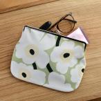 ショッピングマリメッコ マリメッコ アジア限定 がま口 ポーチ ミニ ウニッコ ペア×オフホワイト×メロン marimekko Mini Unikko Puolikas Kukkaro おしゃれ 人気 送料無料