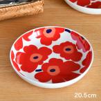 ショッピングマリメッコ マリメッコ ディーププレート 20.5cm ウニッコ レッド×ホワイト marimekko Unikko おしゃれ かわいい 人気 送料無料
