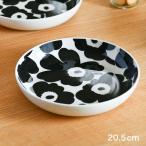 ショッピングマリメッコ マリメッコ ディーププレート 20.5cm ウニッコ ブラック×ホワイト marimekko Unikko おしゃれ かわいい 人気 送料無料