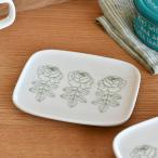 ショッピングマリメッコ マリメッコ プレート 15×12cm 角皿 ヴィヒキルース ホワイト×セージ marimekko Vihkiruusu グリーン おしゃれ かわいい 人気 送料無料