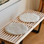 ネイチャーズ コレクション シートパッド 38cm シープスキン ショートカーリー ホワイト アイボリー NATURES COLLECTION Sheepskin Seatpad おしゃれ 送料無料