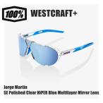 ワンハンドレッド サングラス 100% WESTCRAFT+ Jorge Martin SE Polished Clear HiPER Blue Multilayer Mirror Lens ホルヘ・マルティン 自転車 野球