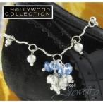 アンクレット レディース ブルー オーストリア クリスタル ハリウッド セレブ コレクション  30代 40代 50代 60代