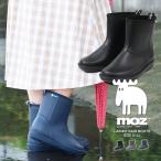 モズ moz レインブーツ レディース ショート 長靴 おしゃれ 雨靴 女性 防水 歩きやすい レインシューズ ブーツ 通勤 通学 ガーデニング 靴 かわいい 黒