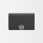 ショッピングロエベ ロエベ LOEWE 2025秋冬レディース アナグラム ビジネスカードホルダー（ペブルグレインカーフ）【ブラック 】【送料無料】【正規品】