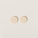 ミュウミュウ MIU MIU エナメルメタル ピアス5JO912_2F6T_F0009【ホワイト 】【送料無料】【正規品】