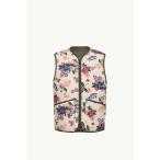 2026春夏 MONCLER モンクレール メンズFRANQUI REVERSIBLE FLORAL DOWN GILETダウンベスト【White & Green 】【送料無料】【正規品】