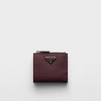 プラダ PRADA 2026春夏 メンズ サフィアーノトライアングル 財布【バーガンディ 】【送料無料】【正規品】