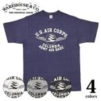 ネコポス送料200円 ウエアハウス 4601 COLUMBIA ARMY AIR BASE プリントTシャツ 半袖 WAREHOUSE 2025年新作