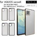 ショッピングaquos sense6 AQUOS sense6 SHG05 SH-54B SH-M19  サイドメッキ加工 TPU クリア 耐衝撃 ケース カバー 保護ケース   クリアケース スマホケース 送料無料   爆買