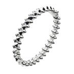 Yahoo! Yahoo!ショッピング(ヤフー ショッピング)シルバー アクセサリー ダブルスパイクブレスレット 鋲 スクエア バングル スタッズ トゲ 腕輪 メンズ セノーテ b0473