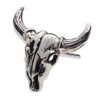 シルバーピアス メンズ バッファロースカル 角 ネイティブ インディアンジュエリー シルバー925 キャッチ付き シルバーアクセサリー e0462