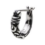  серебряный серьги мужской обруч серьги Circle Tang . узор ala Beth k прокрутить маленький .. колесо .. серебряный 925 одна сторона уголок серебряный аксессуары e0479