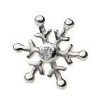 ジルコニア シルバーピアス メンズ スノークリスタル 雪の結晶 冬 フローズン 雪 シルバー925 キャッチ付き シルバーアクセサリー e0528