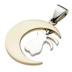  серебряный подвеска мужской три день месяц .... Flat Silhouette животное moon ночь пустой серебряный 925 подвеска с цепью серебряный аксессуары seno-tep0358