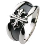 リング 指輪 シルバー アクセサリー ギリシャ十字 クロス シルバー アクセサリー 燻し メンズ r0249