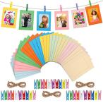 Saitrewed カラフル ペーパーフォトフレーム 写真ガーランド 30枚セット 6インチ 10色 写真フレーム 壁掛け 写真整理 写真飾り ピクチャーフレーム