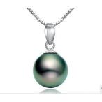 Yahoo! Yahoo!ショッピング(ヤフー ショッピング)ネックレス 大粒 10mm シルバーブラック 花珠貝パール　ペンダン ト 925シルバー　全品ギフト ラッピング