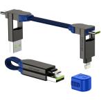 Rolling Square inCharge X マルチ充電ケーブル ポータブルキーチェーン充電ケーブル 6イン1 100W超高速充電パワー マルチ充電器