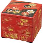 正和 重箱 三段重 6.5 亀甲五君子 朱