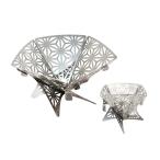 S'more(スモア) 和柄組立焚き火台(Sサイズ)焚き火台 コンパクト 組み立て キャンプ バーベキュー シルバー