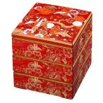 J-kitchens 重箱 3段 6.5寸 彩校倉 重朱折鶴 19.4cm x 19.4cm x 19.2cm 日本製