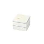 たつみや 偏光パールのお重箱 15.0角二段重 グレー百華 サイズ：約W15 D15 H11.6 54831