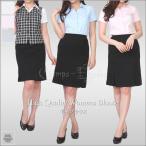 事務服 ブラウス 半袖 シワになりにくい スキッパーデザイン 小さいサイズ 大きいサイズ 事務服 ベストスーツ ビジネス 事務用 オフィス リクルート 就活 面接