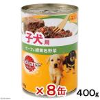 ペディグリー　子犬用　旨みビーフ＆緑黄色野菜　４００ｇ　ドッグフード　幼犬　仔犬　パピー　８缶　お一人様６点限り