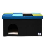 ペティオ　Ｐｏｒｔａ　ドッグハウス＆スツール　ブルーモザイク　ワイド　沖縄別途送料