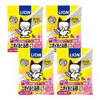 ライオン　ニオイをとる砂　フローラルソープの香り　５Ｌ×４袋　猫砂　固まる　お一人様１点限り