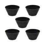  горшок Sera искусство flat горшок 21 номер ×5 шт чёрный ( наружный диаметр 210× высота 115mm)