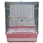 ショッピング鳥 鳥かご　ＨＯＥＩ　３５角Ｇ　ピンク　（３７×４１．５×４４ｃｍ）　セキセイ　小型インコ　フィンチ　銀メッキ　本体アミ４面一体