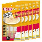 ショッピングちゅーる いなば　ＣＩＡＯ　ちゅ〜る　まぐろ＆国産真鯛　１４ｇ×４本　６袋入り　ちゅーる　チュール　猫