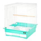 ショッピング鳥 ジービー　鳥かご　３７５−Ｓ　ホワイト×グリーン　幅３７０ｘ奥行４１５ｘ高さ４４０ｍｍ