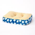 ボンビアルコン もこもこスクエアクッション M フラワーブルー ペット 犬 猫 ベッド