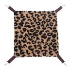 レインボー　猫のハンモック　もこもこアニマル柄　レオパード　４８×４８ｃｍ